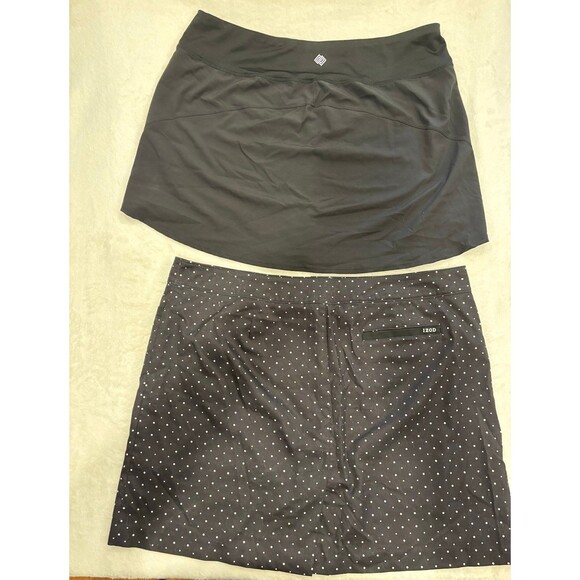Izod zelos skorts set of 2 black XL & size 16 polka dot - Picture 10 of 12